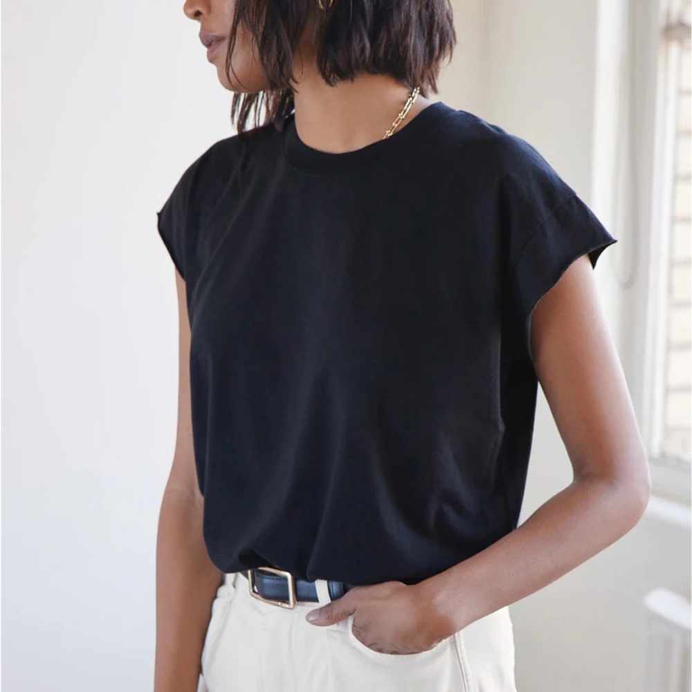 Ayr The Supercool Tee in black